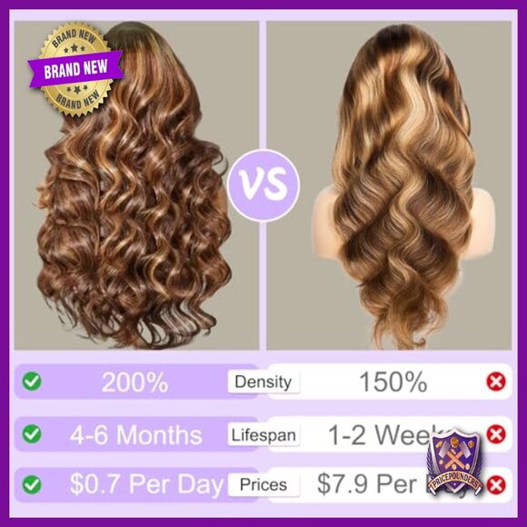 30 Inch Human Hair Wig 13x6 Lace Front Pre Plucked 200 Density Body Wave main image 6